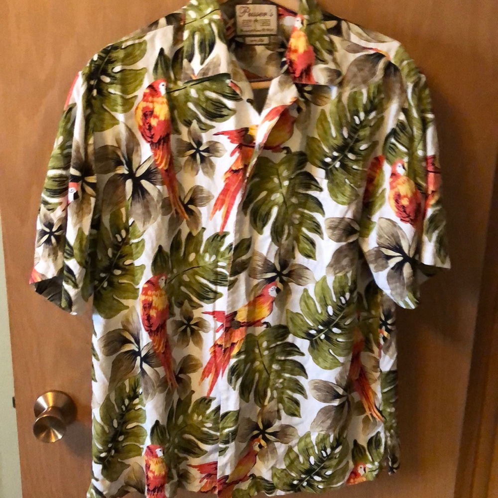 Pussers silk parrot shirt